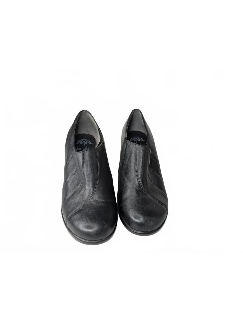 Dansko Black Leather Ankle Booties with Heel‎ Size 39